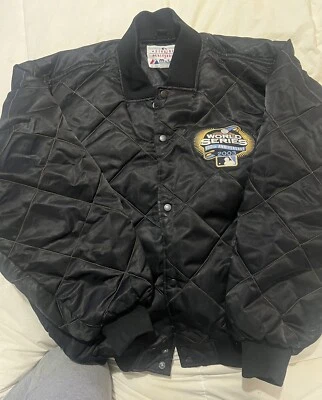 New York Yankees- Miami Marlins 2003 World Series MLB Majestic Jacket LG XL - Image 1 of 4