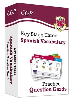KS3 Spanish Vocabulary Practice Question Cards Years 7-9 CGP - Image 1 of 4