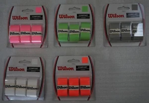 NUEVO Wilson Pro Overgrip - Paquete de 3 Cintas de Empuñadura de Tenis Roger Federer Colores RF - Imagen 1 de 6
