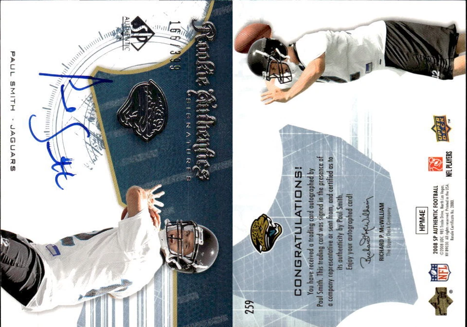 2008 SP Authentic #259 Paul Smith Auto RC /399 - NM-MT - Image 1 of 1