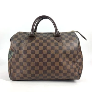 LOUIS VUITTON N41531 Damier Speedy30 Hand Bag Damier Canvas Ebene Brown - Picture 1 of 18