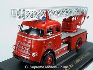 DAF A1600 FIRE ENGINE 1962 1/43RD SIZE RED LADDER Y.MING PACK VERSION R0154X{:} - Picture 1 of 5