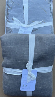 (2) Paneles de cortina opacos de lino esmerilado Pottery Barn - 50x96" gris flagstone NUEVO Foto 1 de 4