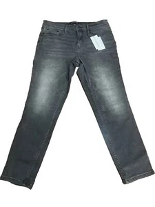 NWT Calvin Klein Jeans Womens 31/12 Dark Wash High Rise Slim Gray Denim New - Picture 1 of 7