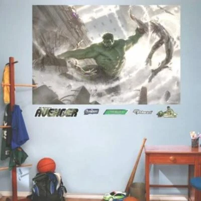 Pegatina/calcomanías de pared interior Fathead (96-96050) genuinas - ¡Hulk Super Hero! *LEER Foto 1 de 3