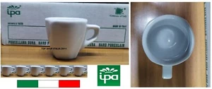 IPA 6 PZ TAZZINA BAR CAFFE OTTAGONALE DOPPIO SPESSORE BIANCO 100% MADE IN ITALY - Foto 1 di 3