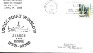USCGC POINT WINSLOW (WPB - 82360) 11 Jan 1991 PM Eureka CA Ship Cachet - Picture 1 of 1