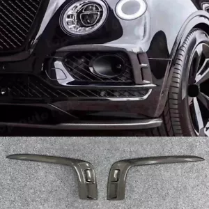 Carbon Fibre Front Bumper Eyebrow Wind Knife Trim For Bentley Bentayga 2017-2020 - Picture 1 of 11