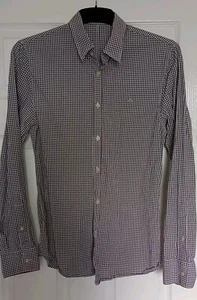 J Lindeberg Golf Shirt Gingham Check Tailored Fit Medium - Picture 1 of 10