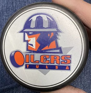 Oilers Tulsa Hockey Puck made in Canada
