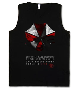 WESKER UMBRELLA TANK TOP FITNESS Resident Corporation Corp Evil Logo Dead Zombie - Picture 1 of 2