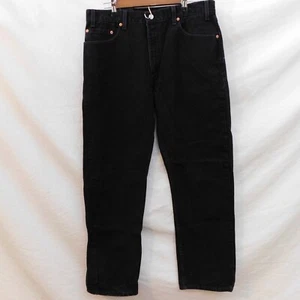 Vintage Levis Mens 36x30 505 Jeans Regular Straight Leg Black Denim USA - Picture 1 of 8