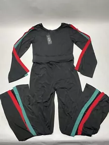 Black Red Green Sporty Chic Retro Matching Set Size M Made In USA Streetwear New - Picture 1 of 19