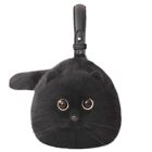 Realistyczna czarna torba dla kota ze sztucznego futra