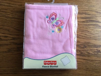 Fisher-Price Manta Bebé Rosa Vellón NUEVO Mariposa 2007 Foto 1 de 4