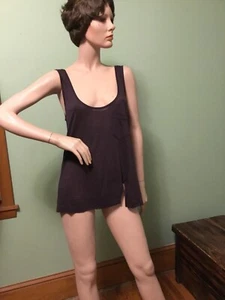 A.L.C. Aubergine Scoop Neck Front Pocket Viscose/Linen Tank Top NWT $115 Sz S - Picture 1 of 10