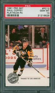 1991-92 Pro Set Platinum PC PAUL COFFEY #PC12 Penguins Kings HOF SP PSA 10 Pop 1 - Picture 1 of 2