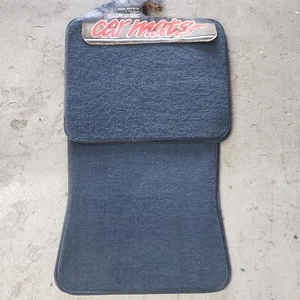 VTG CAR FLOOR MATS NAVY BLUE 4 PIECES made USA By Rubber Queen - Picture 1 of 12
