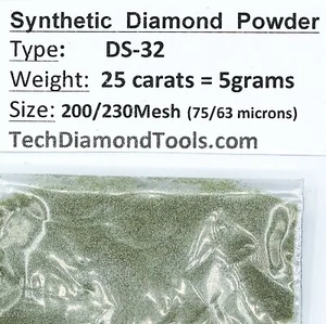 TechDiamondTools Diamantpulver 200er-Körnung 75-63 Mikrometer, 25 cts = 5 Gramm - Bild 1 von 4