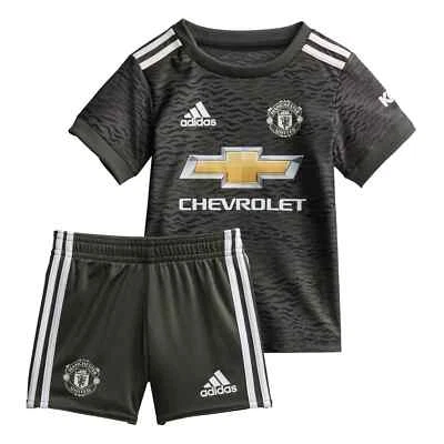 Official adidas Manchester United Away Baby Kit 2020/21 (Shirt & Shorts )