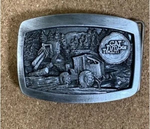 Cat Timber Team Belt Buckle Skidder Logger Caterpillar Logging Forest - Picture 1 of 3