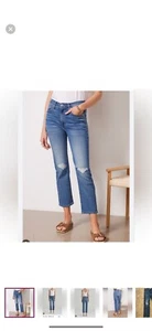Edwin Women's Elin Straight Crop Denim Jean Size 27 Made in USA - Picture 1 of 11