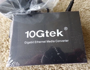 10Gtek Gigabit Ethernet Media Converter G0101-SC20 - with Power Supply @a14 - Photo 1/9