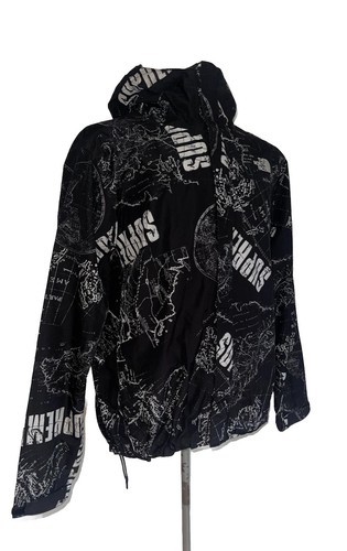 GIACCA CON CAPPUCCIO SUPREME NORTHFACE NERA BIANCA AMERICA HYVENT 2 5L TAGLIA M