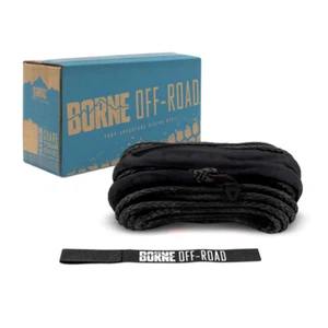 Borne Off-Road Synthetic Rope - For 3/8in X 85ft - Black - Picture 1 of 5