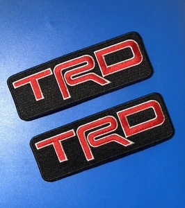 Set Of Two (2) TRD Toyota Racing Development Iron On Patch. 5”x1.75” Outlined - Picture 1 of 3