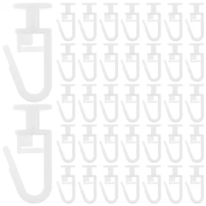 50 Pcs Curtain Track Pulley Tracks Ceiling Mount Heavy Duty - Picture 1 of 12