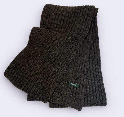 J. Bufanda cuello rectangular de mezcla de lana tejida marrón Foto 1 de 4