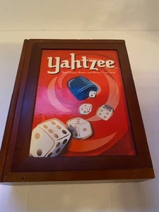 Yahtzee Spiel Retro Vintage Sammlung Faux Buch Holzkiste Bücherregal Edition - Bild 1 von 6