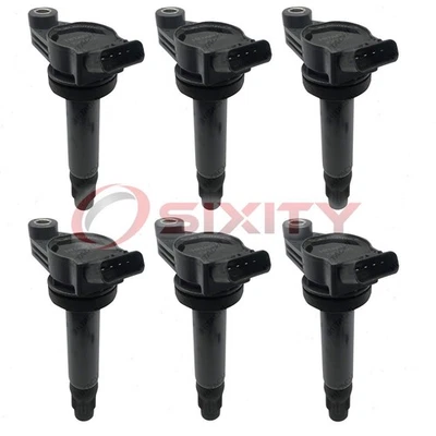 6 pc Hitachi Ignition Coils for 2004-2010 Toyota Highlander 3.3L V6 Spark yf - Image 1 of 4