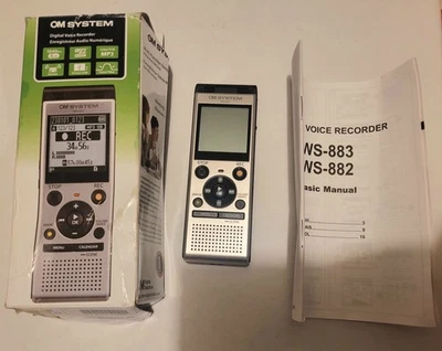OPEN BOX Olympus WS-882 Digital Voice Recorder Silver/ Black PACKAGING DAMAGE - Image 1 of 4