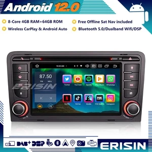 8-Core 64GB Android 12 Autoradio GPS DAB+ Wifi RDS CD for AUDI A3 S3 RS3 RNSE-PU - Imagen 1 de 19