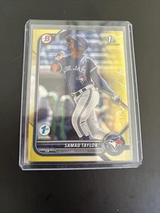 2022 Bowman 1st Edition Yellow Foil Samad Taylor BPPF-92 #d 39/75 - Picture 1 of 2