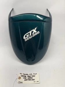 97 SEADOO GTX Front Storage Cover Hood Deflector Visor GREEN 269500348 Broke Tab - Picture 1 of 4