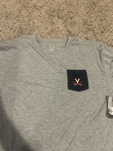New Men's Champion Virginia Cavaliers Long Sleeve Shirt - Size XL - Gray - Picture 1 of 7
