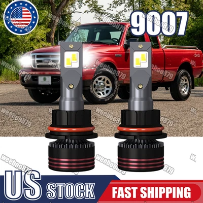 For Ford Ranger 1990-2011 LED Headlight Kit 9007 HB5 6500K White Hi/Lo led Bulbs - Image 1 of 4