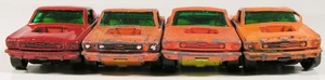 SCRAPYARD LOT OF 4 X MATCHBOX 8 FORD MUSTANG WILDCAT DRAGSTER SPARES GASLANDS - Picture 1 of 6
