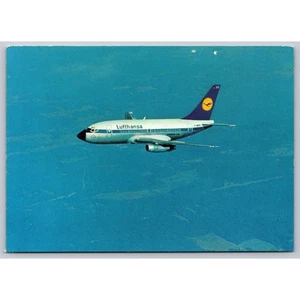 Lufthansa Boeing 737 City Jet In Flight Aircraft Aviation Airline Issue Postcard - Picture 1 of 2