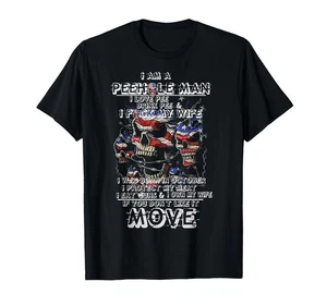 Camiseta negra grande Peehole Man Love Guns Protect para hombre divertida vergonzosa meme - Imagen 1 de 1