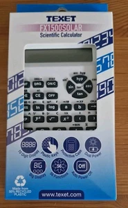TEXET FX1500 SOLAR Wissenschaftlicher Taschenrechner - 56 Funktionen - 10-stellige Anzeige - NEU - Bild 1 von 2