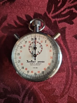 Cronómetro Hanhart palanca 7 joyas a prueba de golpes. 1/10 seg. Con caja e instrucciones Foto 1 de 4