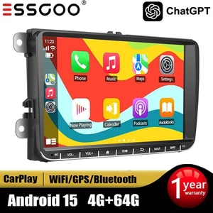 9" ChatGpt AI Car Stereo Radio For VW Volkswagen Jetta Passat WiFi Carplay 4+64G - Picture 1 of 14