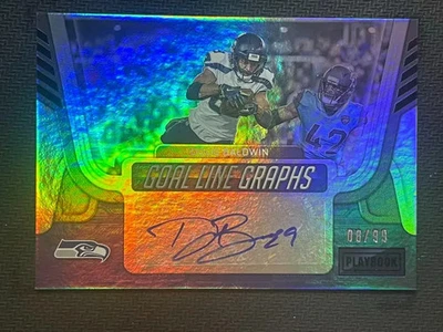 2022 Panini Playbook Goal Line Graphs Doug Baldwin #GLG-DB Auto /99 -JP - Image 1 of 4