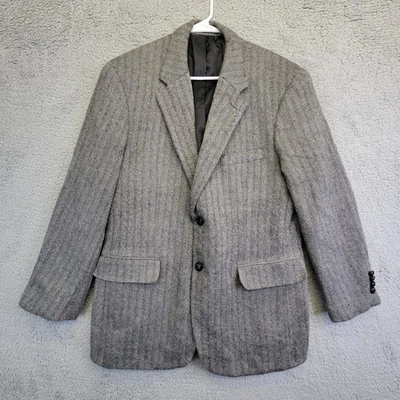 Blazer Savile Row Hombres 43R Gris Lana Tweed Espiga Abrigo Deportivo Chaqueta Oficina Foto 1 de 4