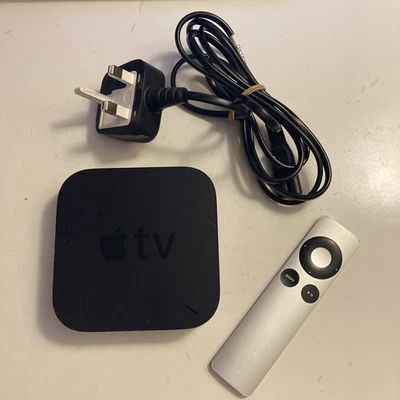 Apple TV (3rd generation) A1427 with remote and mains cable - Image 1 of 4
