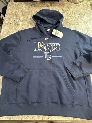 NUEVO CON ETIQUETAS Para hombres Nike Tampa Bay Rays Polar Sudadera con Capucha XL Azul Marino Sudadera X-Grande Foto 1 de 4